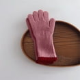thumbnail image 1 of workcargo Juniors' Knitted Cotton Gloves - Pink, Free Size (One Size Fits Most), Touchscreen-Friendly, Cozy Warm for Cold Weather, Affordable Everyday Winter Accessories, 1 of 4