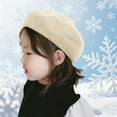 thumbnail image 1 of Zunfee Kids Beret for 2 Year Old Girls (2T), Beige Classic Top Knot Beret, Soft Nylon Spandex Seamless Kids Beret for Daily Wear/Outdoor,Size 2 T, 1 of 6