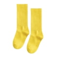 thumbnail image 1 of workcargo Kids' Cotton Knee-High Socks for Juniors - Yellow, Size 2-4T, Soft Breathable Non-Slip, Durable for Daily Wear/School/Outdoor, Fashion Kids Socks, 1 of 2