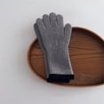 thumbnail image 1 of workcargo Knitted Cotton Gloves for Juniors - Gray, Free Size (One Size Fits Most), Touchscreen Compatible, Breathable Thermal Cold Weather Gloves for Daily Use, 1 of 4