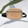 thumbnail image 1 of workcargo Vegan Leather Fanny Pack for Women, Beige Waist Bag with Adjustable Strap, Free Size Crossbody Bag for Daily/Outdoor Use, Easy to Clean, 1 of 4
