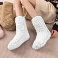 thumbnail image 1 of workcargo Warm Cozy Fuzzy White Ankle Socks - Nylon Spandex Blend, Free Size for Home Lounge Use,Size Free Size, 1 of 4