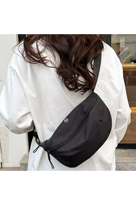 workcargo Waterproof Nylon Fanny Pack for Women - Adjustable Strap, Free Size, Black Waist Bag - Ideal for Hiking, Travel & Daily Use