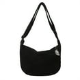thumbnail image 1 of workcargo Women's Corduroy Hobo Shoulder Bag - Black, Free Size, Cotton Spandex Material, Adjustable Strap, Zipper Closure with Pendant for Daily School Work Shopping, 1 of 4