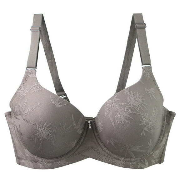 Zunfee Women's Full Figure Bra 44D (100D) Dark Gray - Supportive Underwire, Everyday Wear for C-D Cup Full Bust