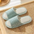 thumbnail image 1 of Zunfee Women's Linen Slippers, Breathable Moisture-Wicking Indoor Home Slippers, Light Blue, US 7.5-8 (EU 38) - Walmart Exclusive, 1 of 3