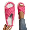 thumbnail image 1 of workcargo Women's Plush Indoor Slippers - Thick Padded Sole, Warm Soft Fabric, Hot Pink Color, Size 42, 1 of 9