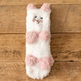 thumbnail image 1 of workcargo Womens Cute Fuzzy Cat Socks - Pink Cat Ear Plush Socks, Warm Cozy Polyester House Lounge Socks, One Size Fits All, 1 Pair,Size Free Size, 1 of 2