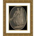 thumbnail image 1 of workshop of Giovanni Battista Tiepolo 14x18 Gold Ornate Wood Frame and Double Matted Museum Art Print Titled - Allegorical Figure Representing Fortitude (1760), 1 of 4