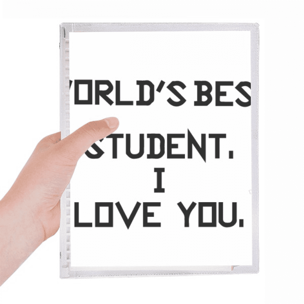 world best student i love you student quote notebook loose diary refillable journal statiry