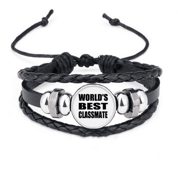 world's best classmate graduation season bracelet braided leather woven wristband