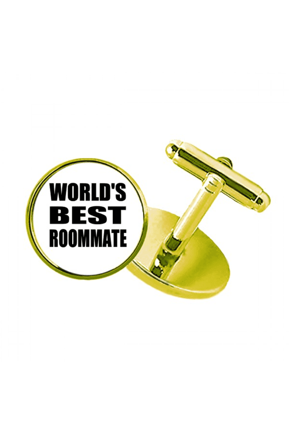 world's best roommate graduation season studded business metal cufflinks en