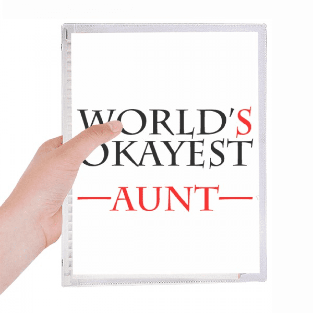 world's okayest aunt best quote notebook loose diary refillable journal statiry