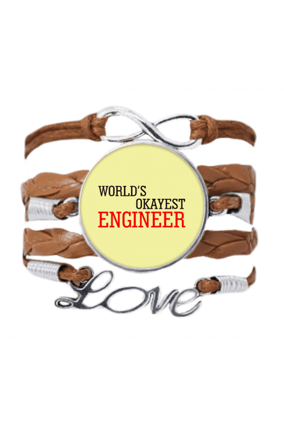 world's okayest engineer best quote bracelet chain ornament wristband