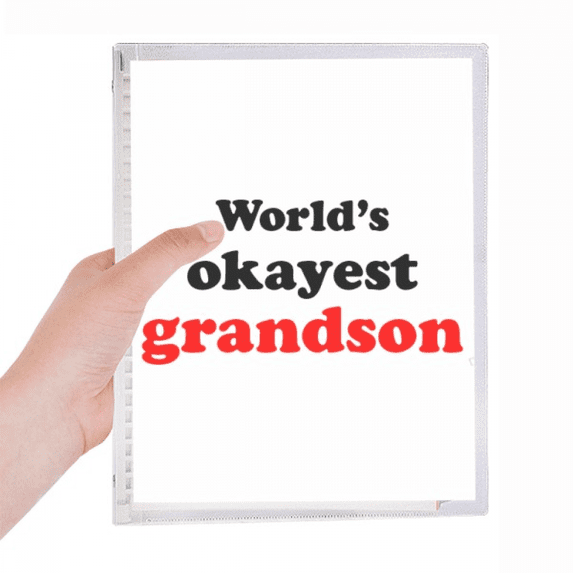 world's okayest grandson best quote notebook loose diary refillable journal statiry