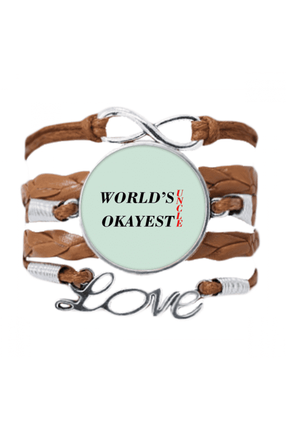 world's okayest uncle best quote bracelet chain ornament wristband