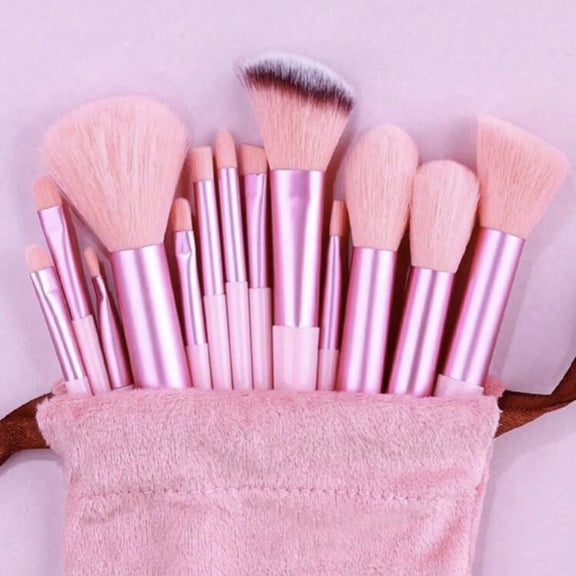 worldofkikka Make up 13Pcs Makeup Brushes Set Professional Powder Foundation Eyeshadow Make Up Brush Plastic Handle Soft Synthetic Hair Brush Tools Random Color