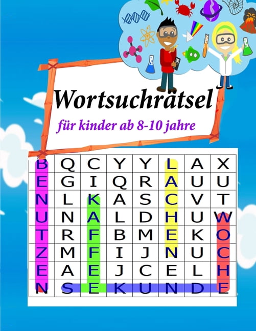 wortsuchrätsel für kinder ab 8-10 jahre: 8-10 jahre-Wortsuchrätsel der etwas anderen Art in großer Schrift (Paperback)