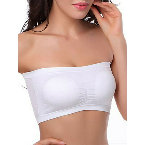 woshilaocai Women Strapless Removable Pads Bras