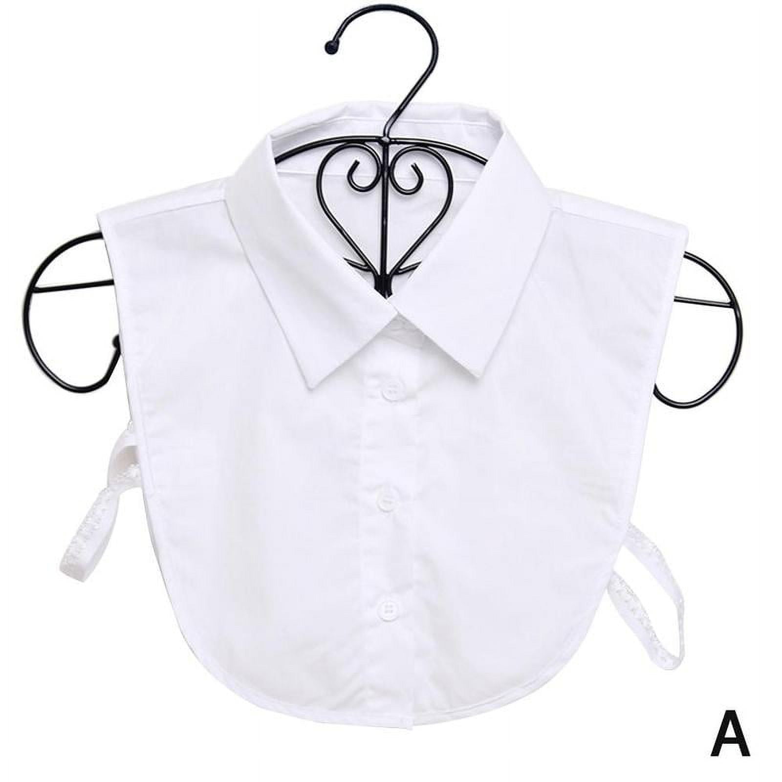 wouwaft Shirt Fake Collar Vintage White Tie Detachable Collar Dickie