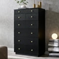 thumbnail image 1 of wow97e Fluted 7 Drawers Dresser, Wood 48" H Tall Chest of Drawers with Deep Storage, Modern Bedroom Chest for Closet Hallway, Entryway, Living Room, 1 of 7