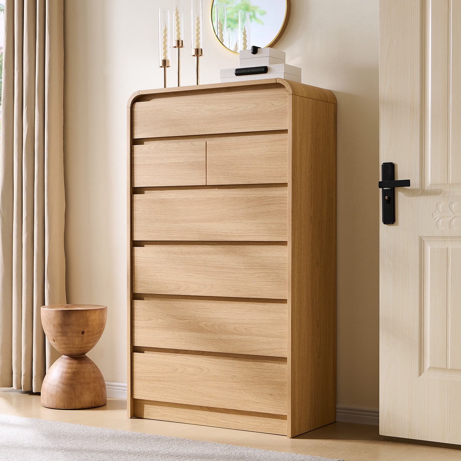mid century modern 7 drawer dresser HULALA HOME Herme Bedroom Bundle: Ileanna Mid-century Modern 7-Drawer Dresser