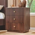 thumbnail image 1 of wow97e Modern Fluted Nightstand with Charging Station, 21.65" End Table with 3 Drawer, Bedside Table for Bedroom, Living Room, 1 of 7