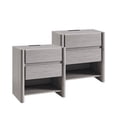 thumbnail image 1 of Aitjunz Modern Nightstand set of 2 for Bedroom, 25" Tall Wood End Table with Charging Station& Open Shelf , Bedside Table w/Rounded Corner Design for Bedroom, Living Room, 1 of 8