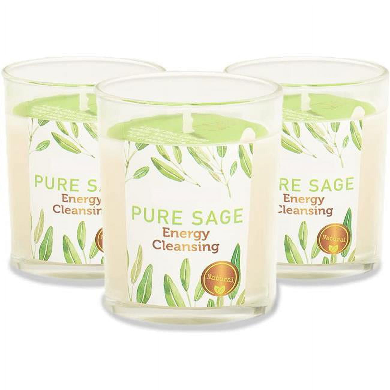 wowmtn 400062 WOWMTN Gift Box Pure Sage Smudge Candles Set of 4 for