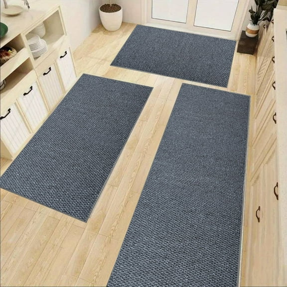 wowotier 3 Pieces Thick Hallway Runner Rug, Durable Non-Slip Carpet for High-Traffic Areas, Fits Under Doors for Seamless Entry, Ideal for Kitchen, Entryway, Bedroom & Living Room