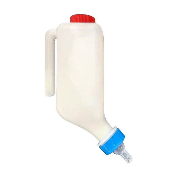 wowotier Goat Bottles, 500ml Lamb Baby Bottle with Scale, ABS Material, 800ml Capacity, Soft Nipple, Slow to Medium Flow - Specialized Animal Feeding Bottle with Soft Nipple (White)