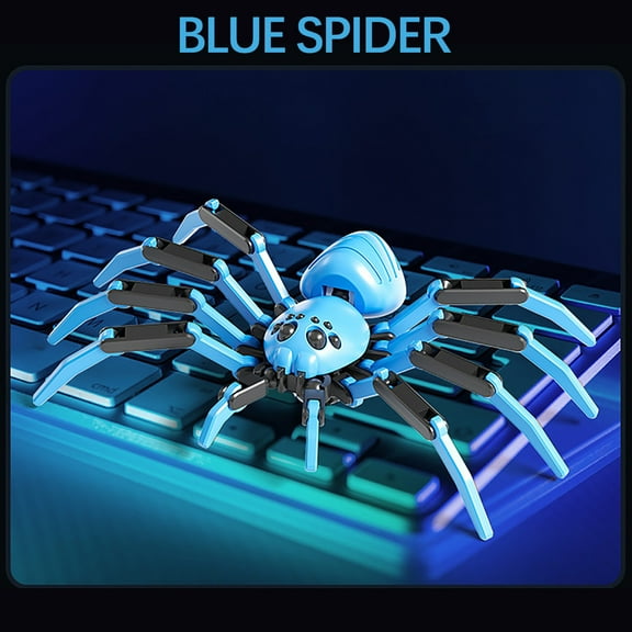 wowotier Robot Spiders Action Figure, T13 Spiders PVC Model, Multi-Joint Movable, 3D Simulation Spider Model with Bottom Suction Cup, Used to Decorate Wall Windows Desktop Home Decor