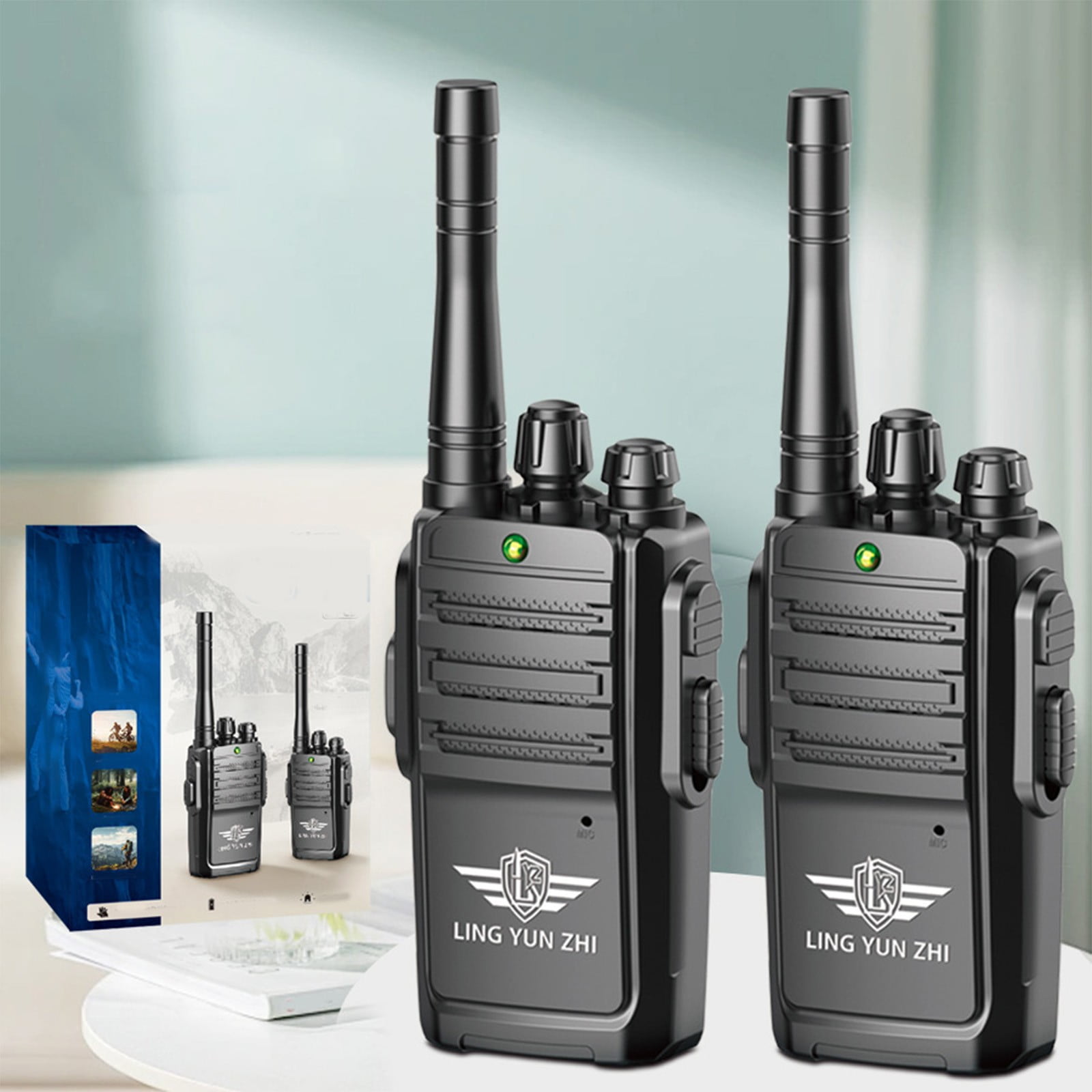 wowotier Walkie Talkies for Kids Rechargeable, 48 Hours Working Time 2 Way Radio 200 Meters Long Range, Outdoor Camping Games Toy Birthday Xmas Gift for Boys Age 3-5, 8-12, 2 Packs