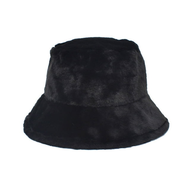 wozhidaoke bucket hat womens solid color winter thermal windproof