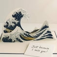 thumbnail image 1 of The Great Wave off Kanagawa 3D Pop Up Greeting Card For Everyday, Birthday, Thank You, Love, Thinking of You, All Occasion or Just Because | 5" x 7" Includes Envelope and Note, 1 of 10