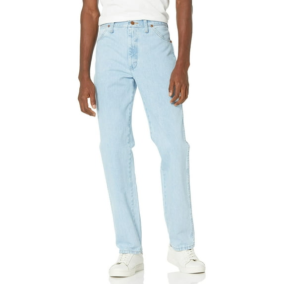 Wrangler Men's Big & Tall Cowboy Cut Slim Fit Jean, Gold Buckle Bleach, 34W x 38L
