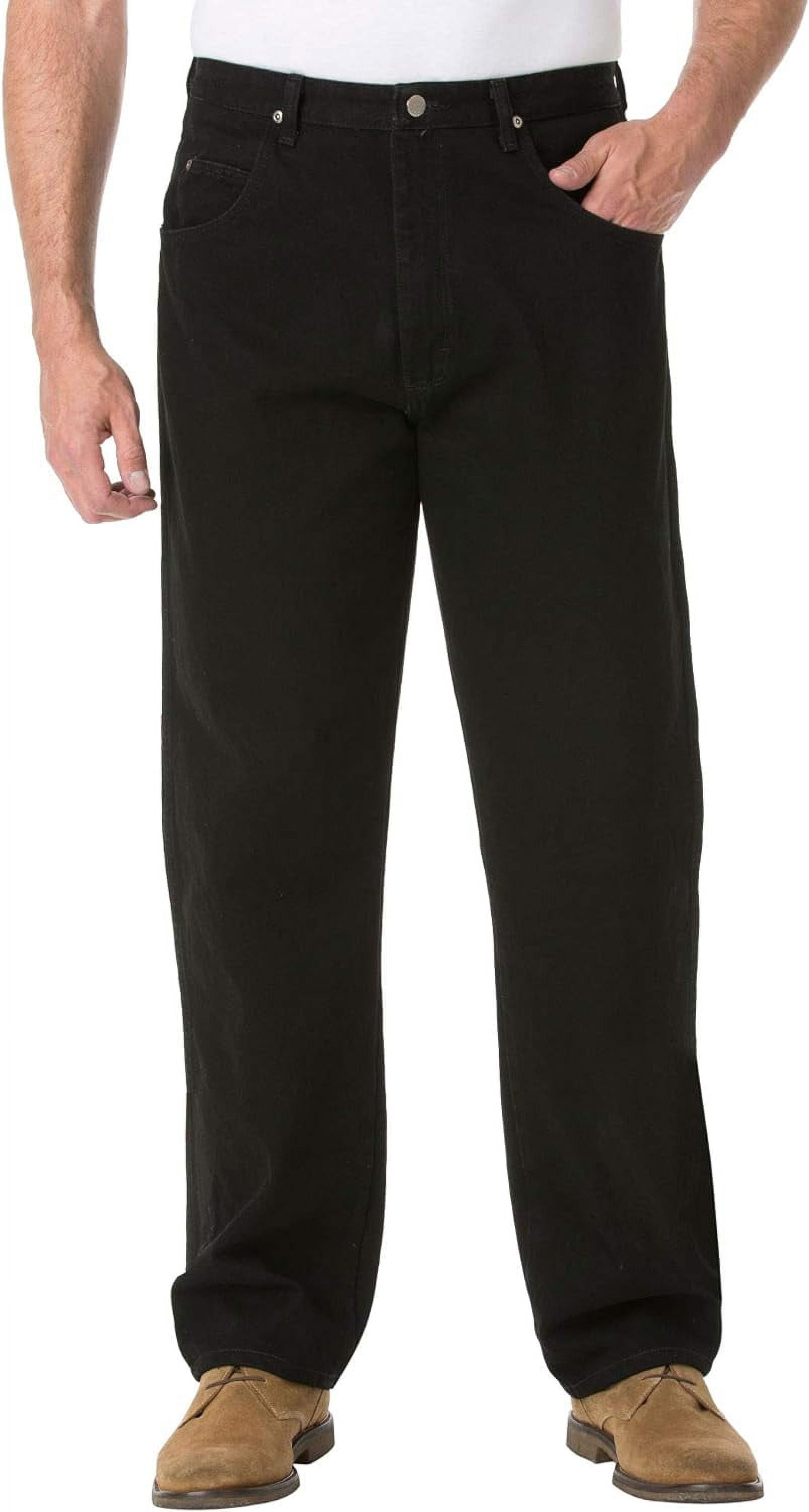wrangler men's big rugged wear relaxed fit jean ,overdyed black,50x30 ...