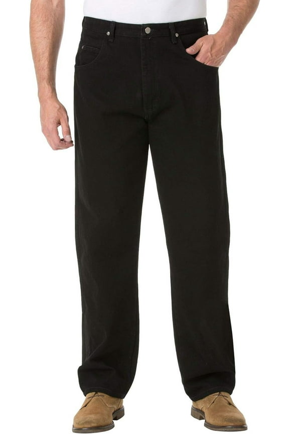 men's big rugged wear relaxed fit jean ,overdyed black,50x30