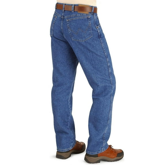wrangler men's big rugged wear stretch jean,stonewashed,44x36