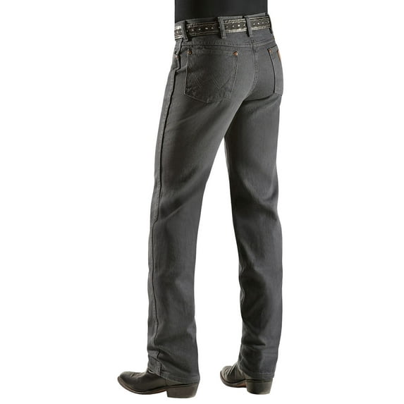 wrangler men's cowboy cut slim fit jean, charcoal grey, 36w x 30l