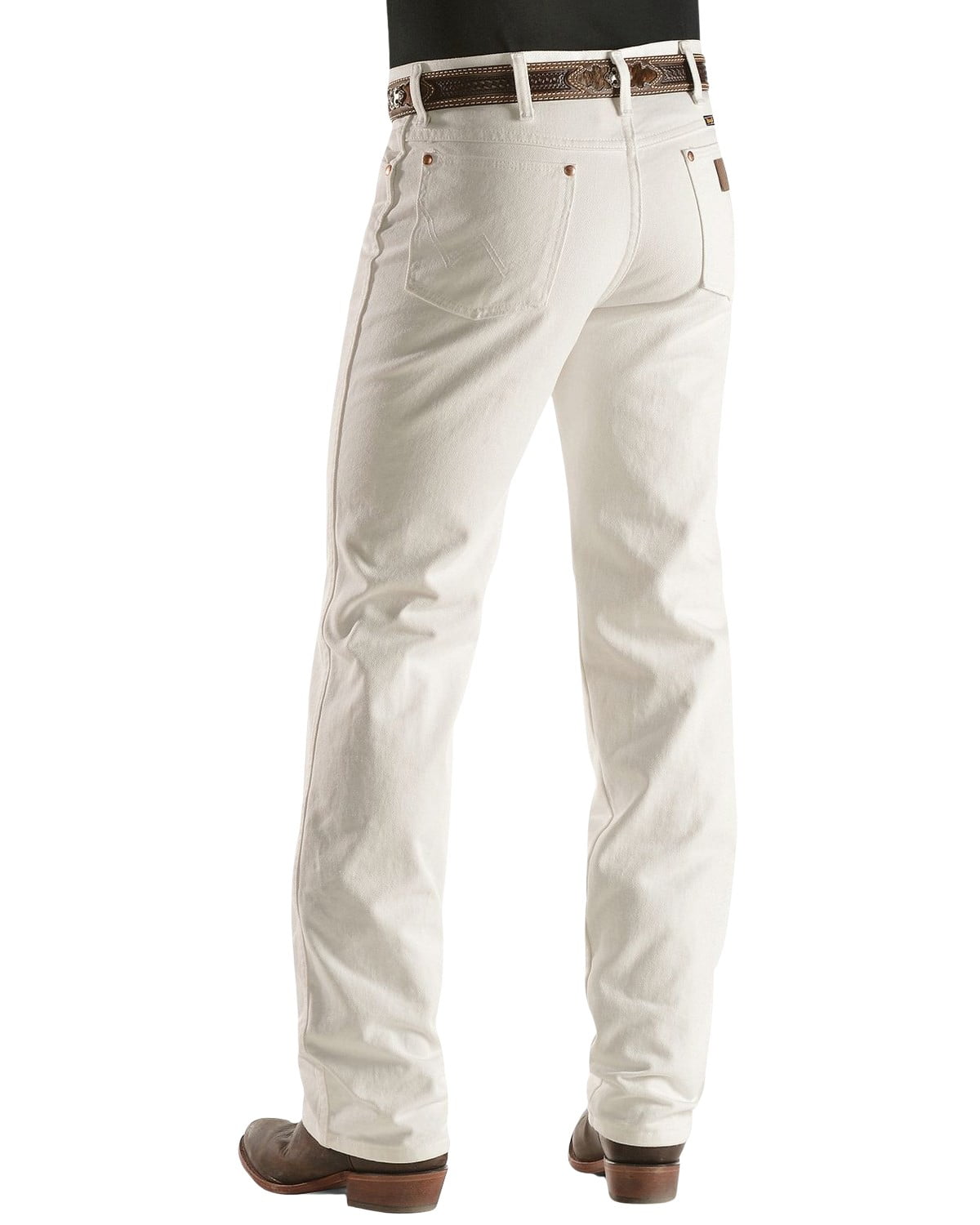 wrangler men's cowboy cut slim fit jean, white, 31w x 34l 