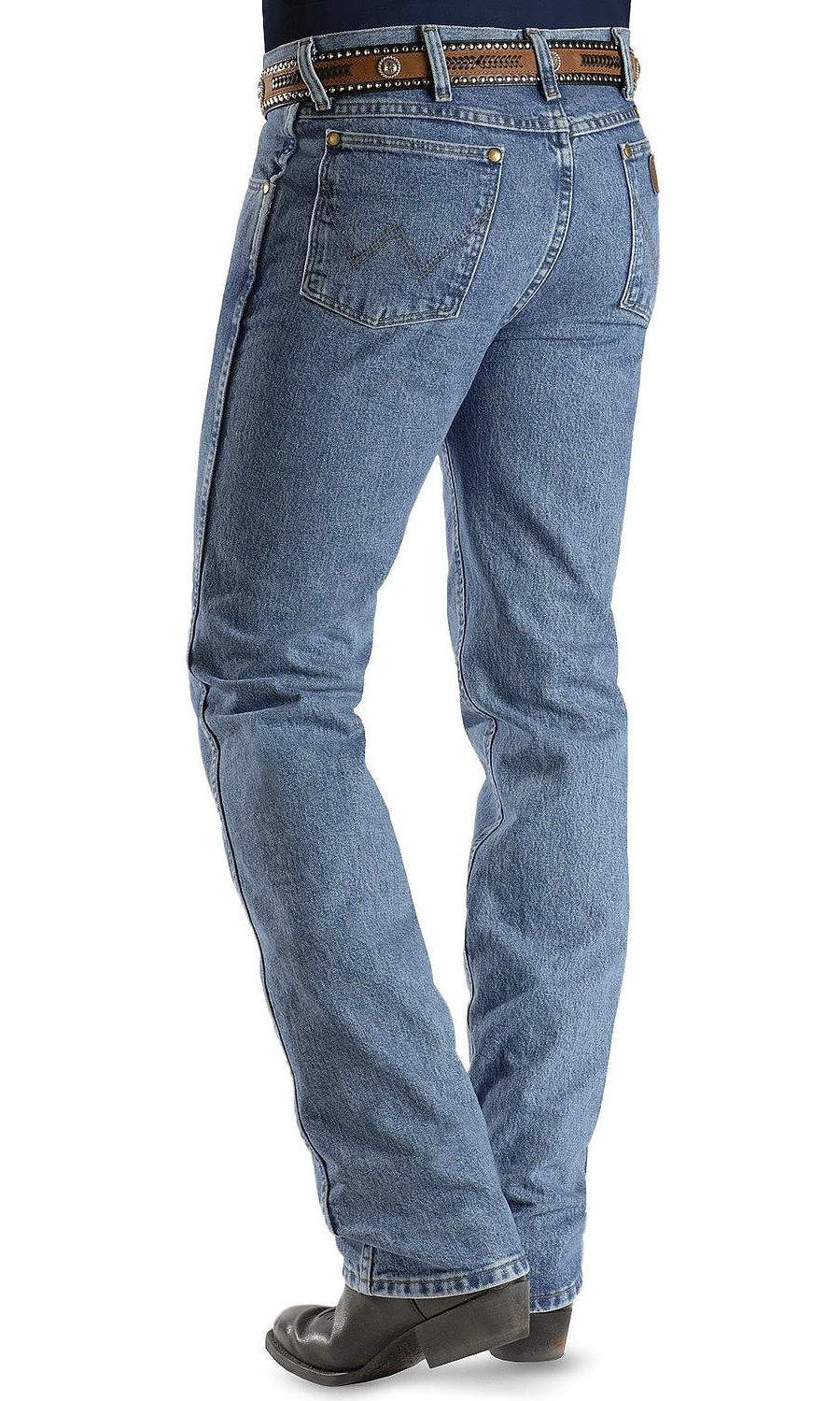 wrangler men's premium performance cowboy cut slim fit jean, stonewashed, 38w x 30l - image 1 of 2