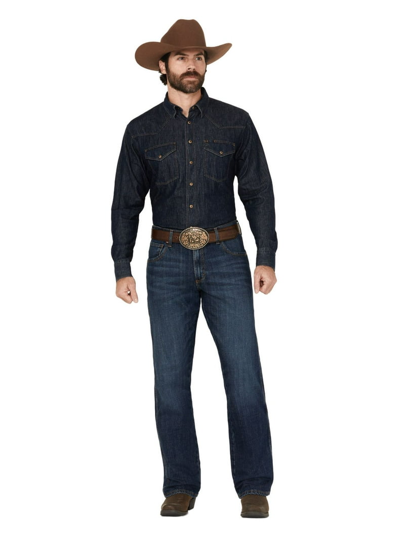 wrangler men's retro relaxed fit boot cut jean, jackson hole, 34w