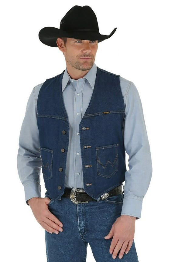 Unlined Denim Vest - Mens Jacket - 74130Pw