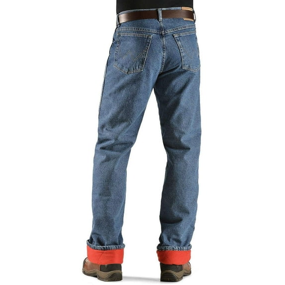 Wrangler Men's Rugged Wear Thermal Jeans (Stonewashed Denim, 36W x 32L)