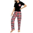 thumbnail image 1 of free travel pajama sets for women lightweight resistant sleepwear Womens Autumn Winter Prints Pajamas Long Pants Sets Soft Comfy Night Wear V Neck Loungewear Cute Two Piece Pajama, 1 of 8