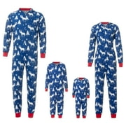 wsevypo Family Matching Christmas Pajamas Onesies Elk Antler Hooded Romper One Piece Sleepwear Christmas Jumpsuit