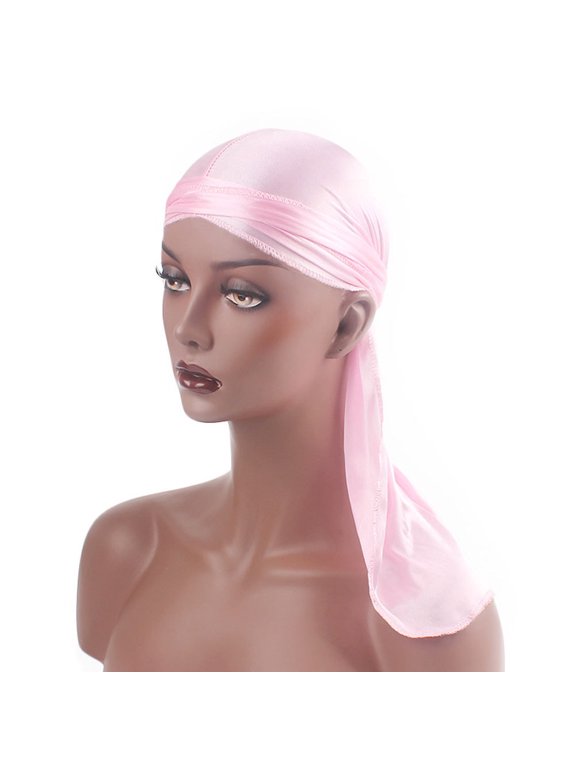 Men Women's Velvet Silk Hair Loss Tail Wrap Bandana Hats