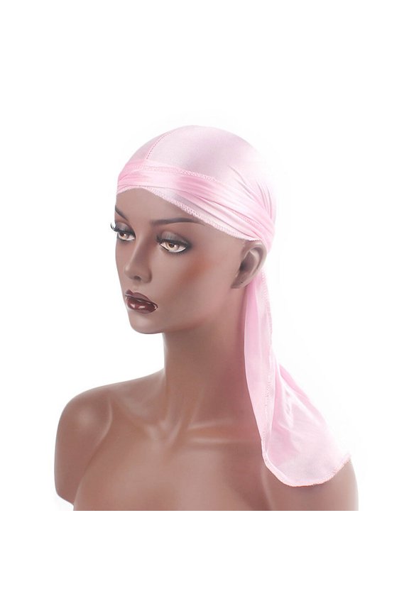 Men Women's Velvet Silk Hair Loss Tail Wrap Bandana Hats