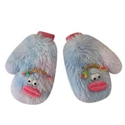 wsevypo Winter Mittens Gloves with Funny Braid Sausage Mouth Design for Women